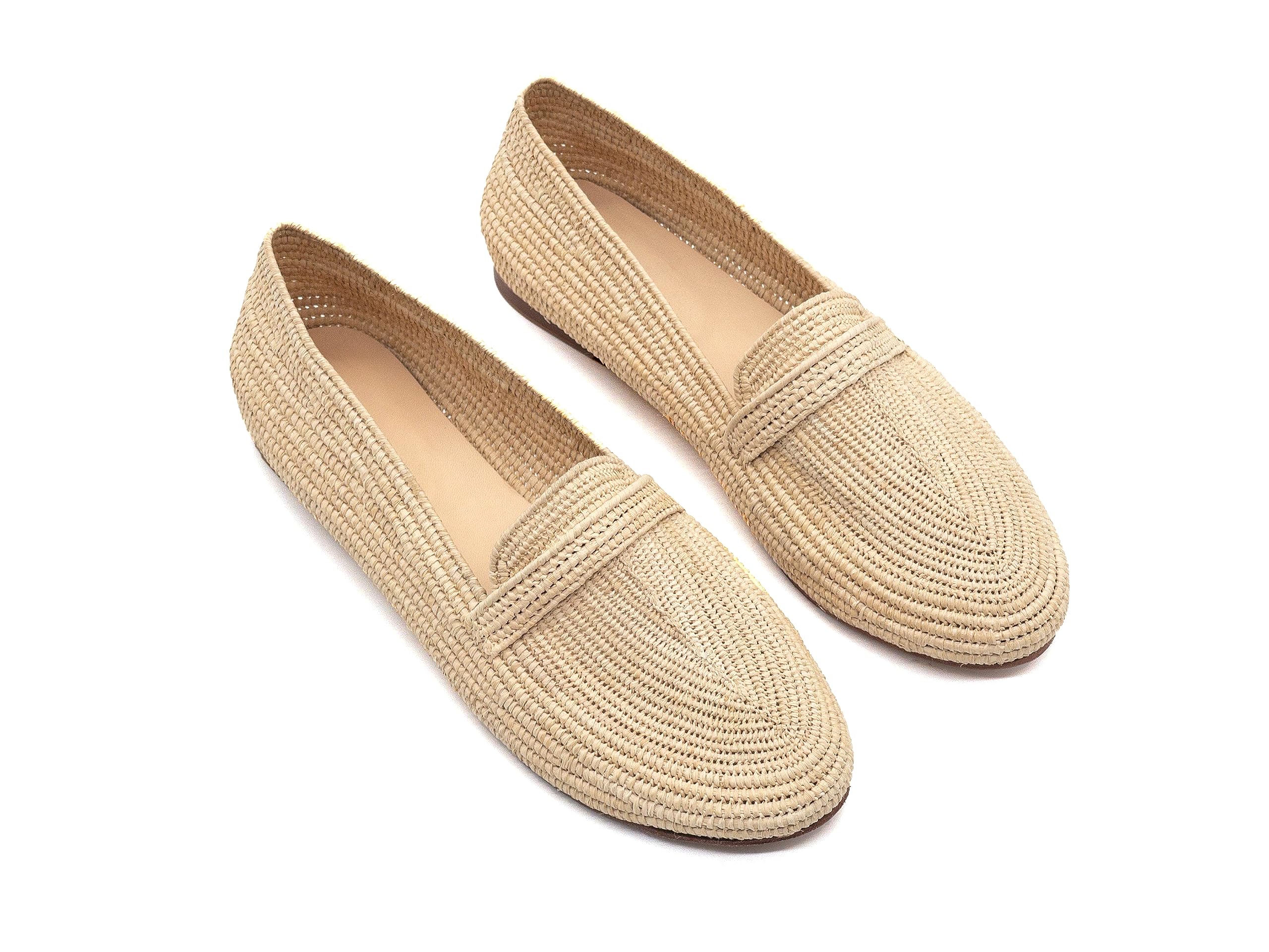 Women's Raffia Shoes – Stylish Moroccan Raffia Moccasins, Loafers & Oxfords for Casual Wear, Beach Outings & Summer Fashion