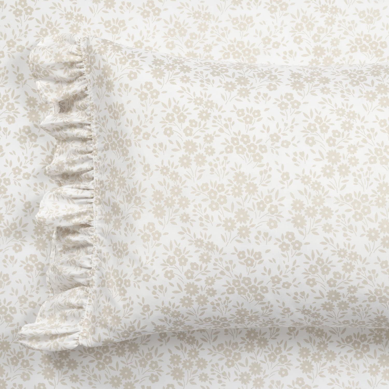 Lush Decor Floral Ruffle 4-Piece Sheet Set - Twin-XL for Cozy Bedroom Decor