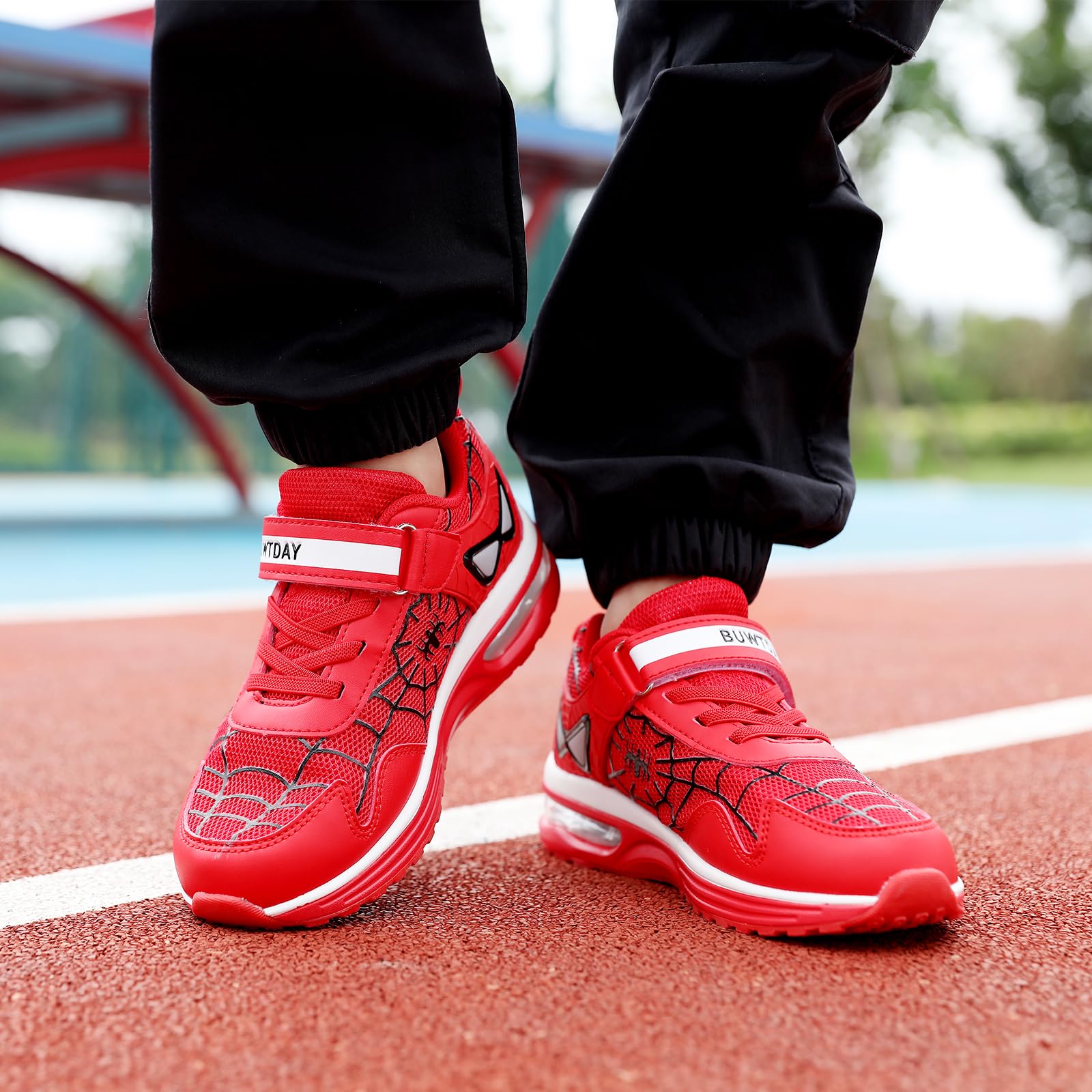 **Boys Girls Running Shoes - Lightweight Breathable Mesh Tennis Sneakers with Air Cushion for Walking, Athletic Sports (Toddler/Little Kid/Big Kid) - Perfect for School, Playground & Daily Activities**