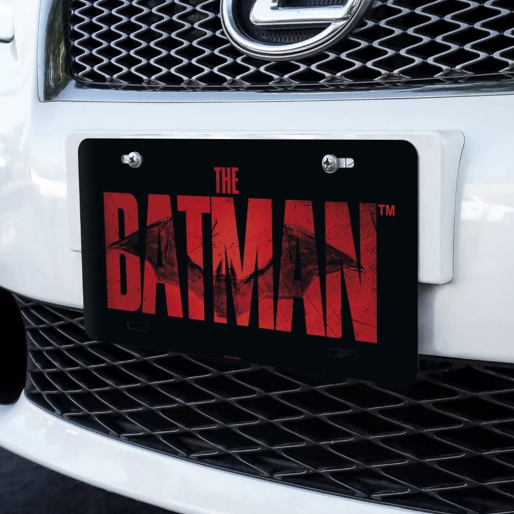 The Batman Logo Novelty Metal Vanity License Plate - Custom Car Decoration & Unique Home Decor for Batman Fans - Perfect for Vehicles, Bedrooms, or Man Caves
