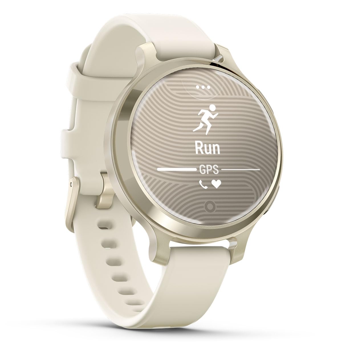 PlayBetter Garmin Lily 2 Active (Lunar Gold/Bone) Women's Fitness Smartwatch - Touchscreen, GPS, Health Monitoring, 9-Day Battery with Portable Charger | Perfect for Running, Yoga & Daily Activity Tracking