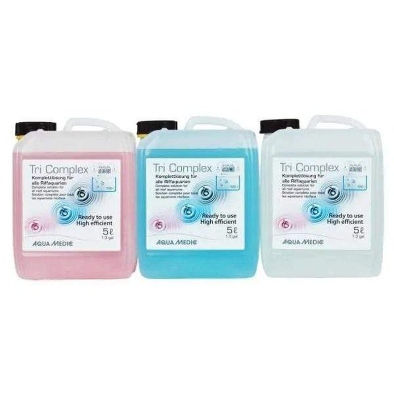 Aqua Medic Tri Complex 3 x 5L Bottle Pack - Premium Water Treatment for Aquariums & Fish Tanks | Ideal for Freshwater & Marine Ecosystems