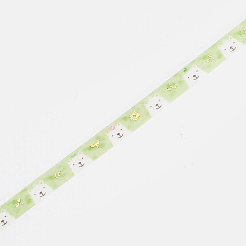 Premium Alpaca Slim Washi Tape Set - Decorative Japanese Paper Tape for Scrapbooking, Journaling, DIY Crafts & Bullet Journal - 10 Rolls Assorted Patterns (BGM)
