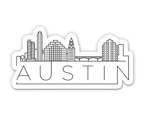 Squiddy Austin Texas Vinyl Sticker Decal - Waterproof, Durable 3