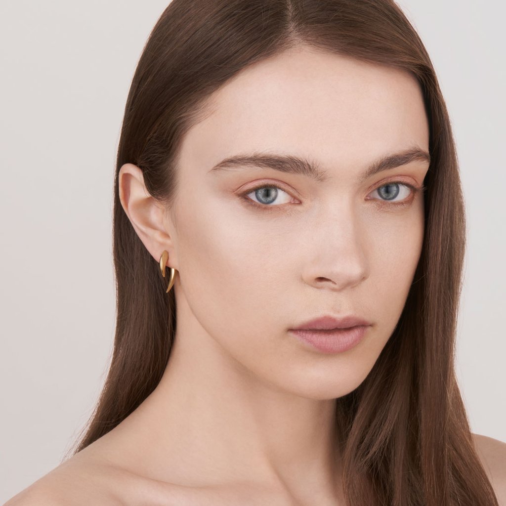 14K Yellow Gold Vermeil Talon Earrings for Women - Dainty Claw Drop Dangle Earrings - Perfect for Parties, Date Nights & Special Occasions