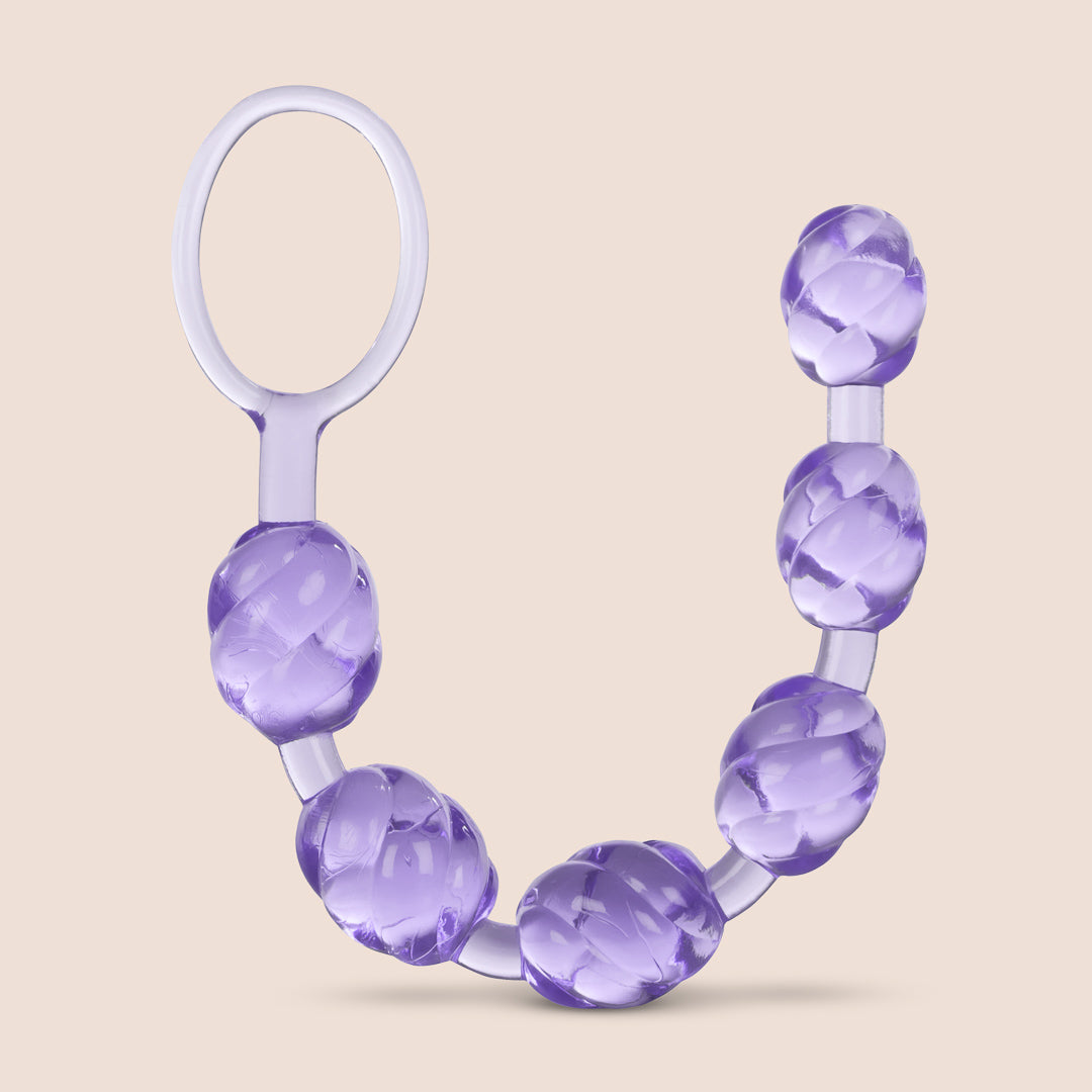 Swirl Pleasure Beads with Retrieval Ring - Premium Silicone Intimate Massager for Couples - Perfect for Sensual Play & Enhanced Intimacy