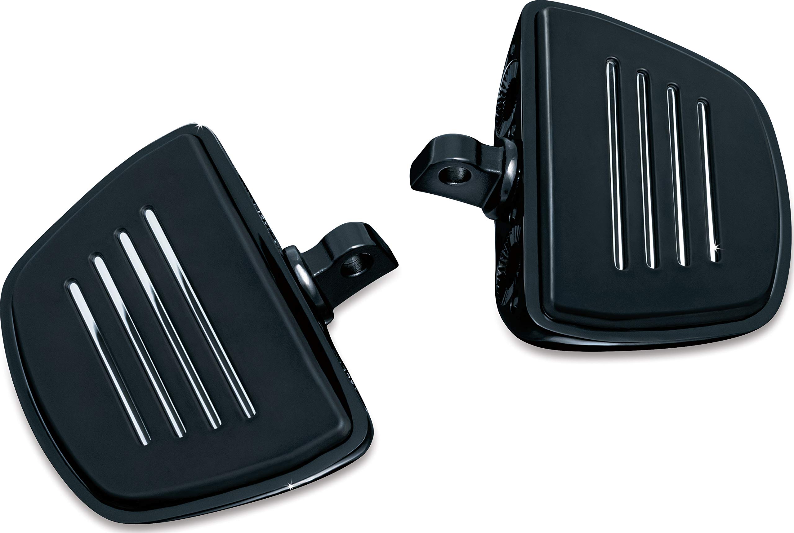 Kuryakyn 7578 Premium Mini Board Motorcycle Floorboards - Gloss Black Foot Control Components with Male Mount Adapters (1 Pair) - Perfect for Harley Davidson, Cruiser & Touring Bikes for Enhanced Comfort & Style
