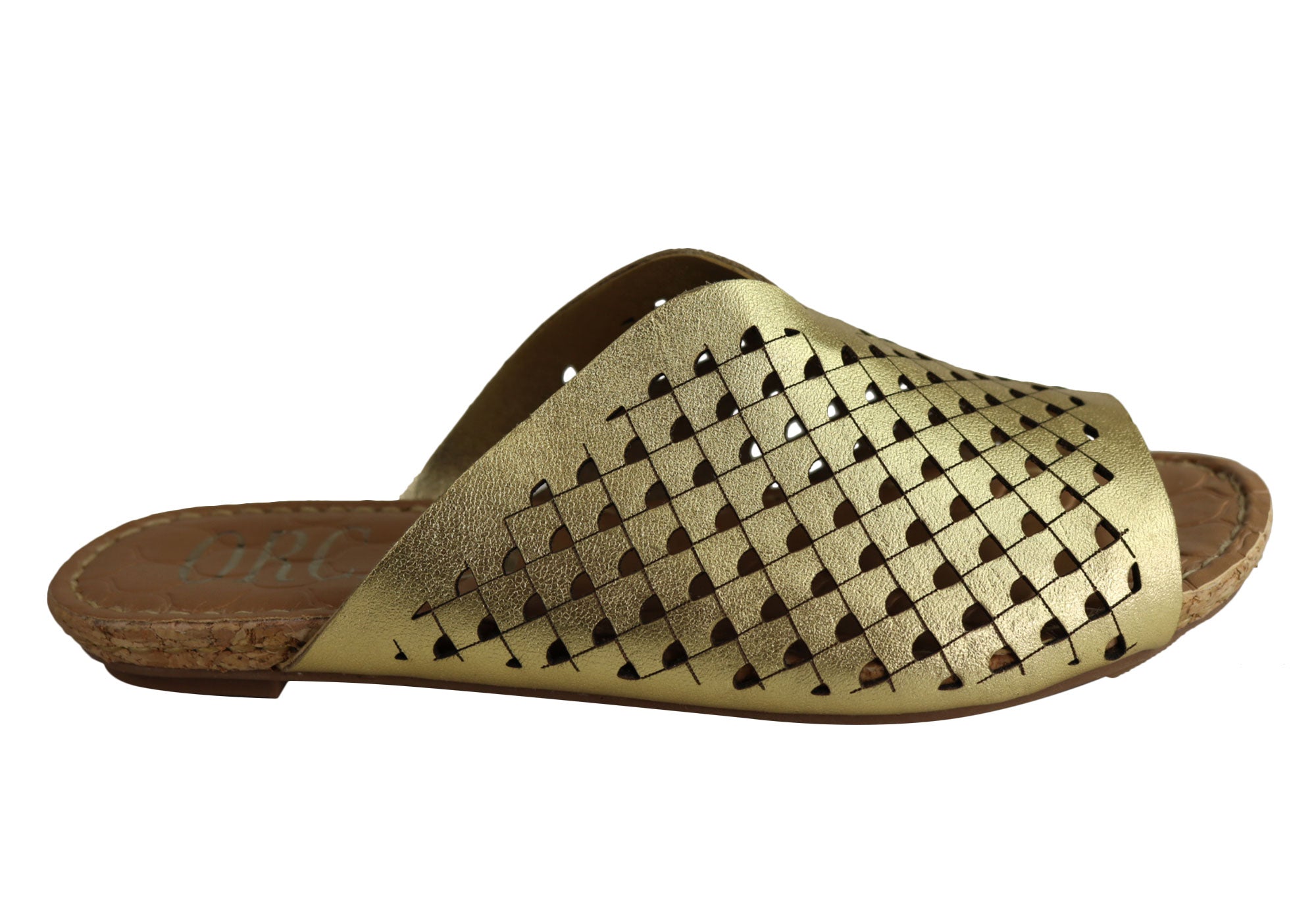 Orcade Natalie Women's Comfort Leather Slides Sandals - Made in Brazil - Perfect for Beach, Pool & Summer Casual Wear