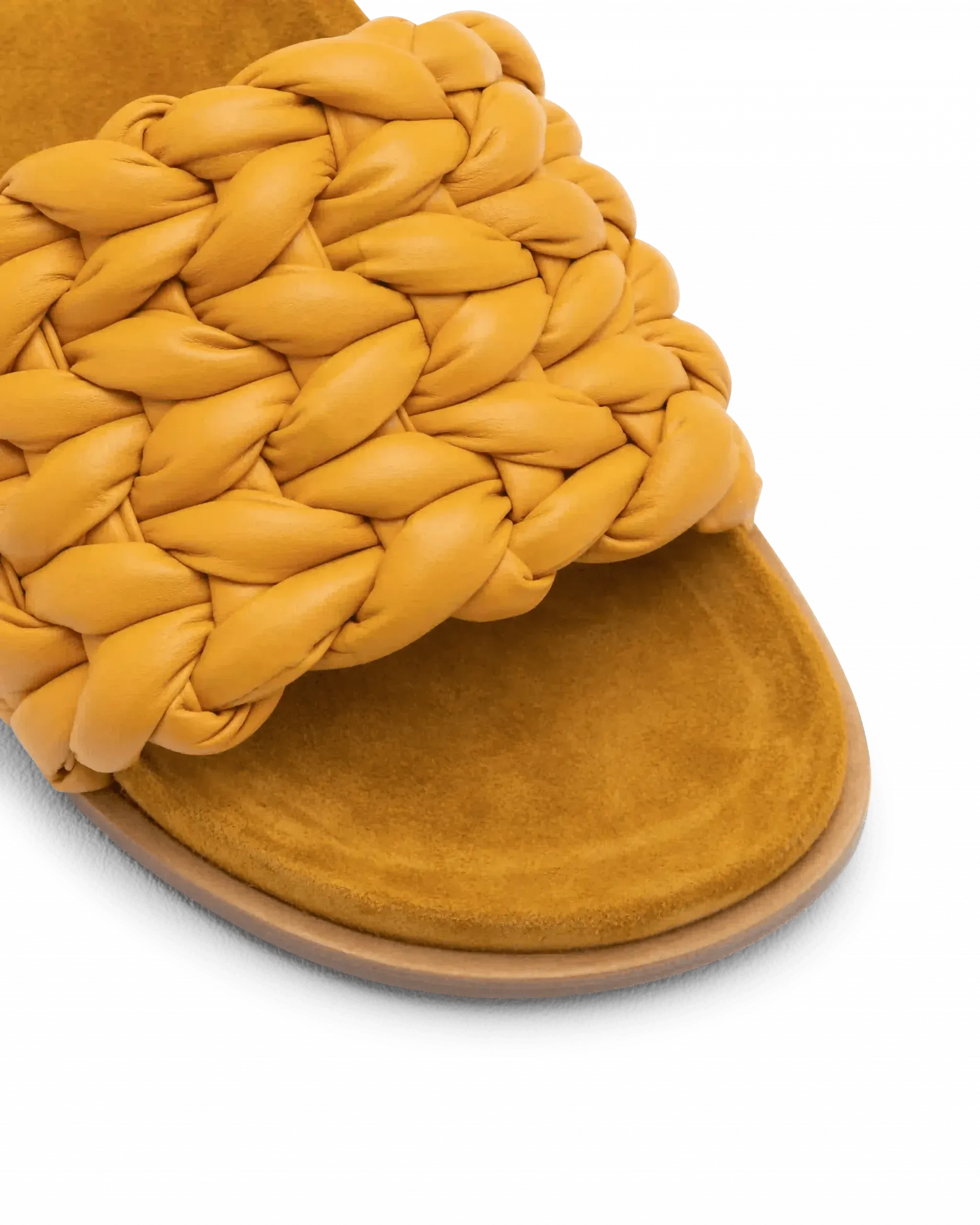 Kacey Women's Braided Leather Slides Sandals - Comfortable Summer Casual Shoes for Beach, Pool, and Home Wear