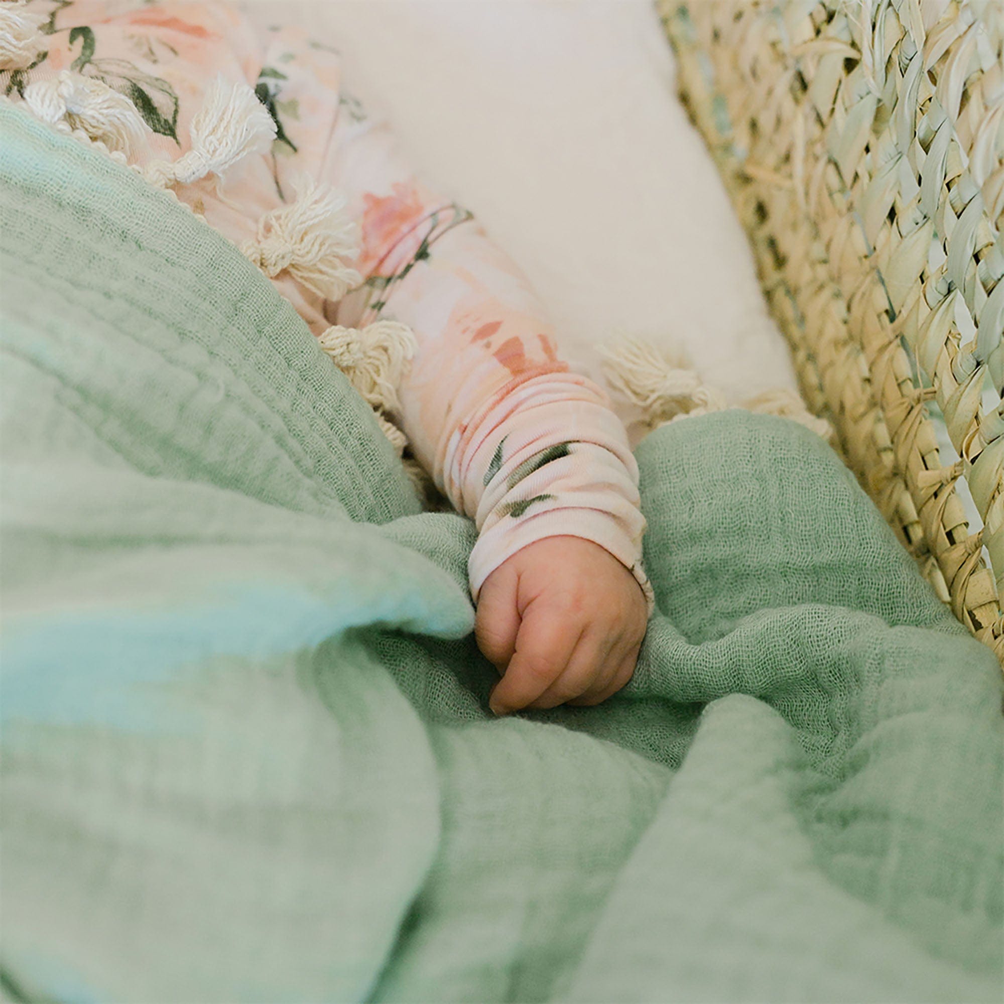 6-Layer Muslin Baby Blanket by Crane - Soft, Breathable & Lightweight for Swaddling, Nursing & Stroller Use