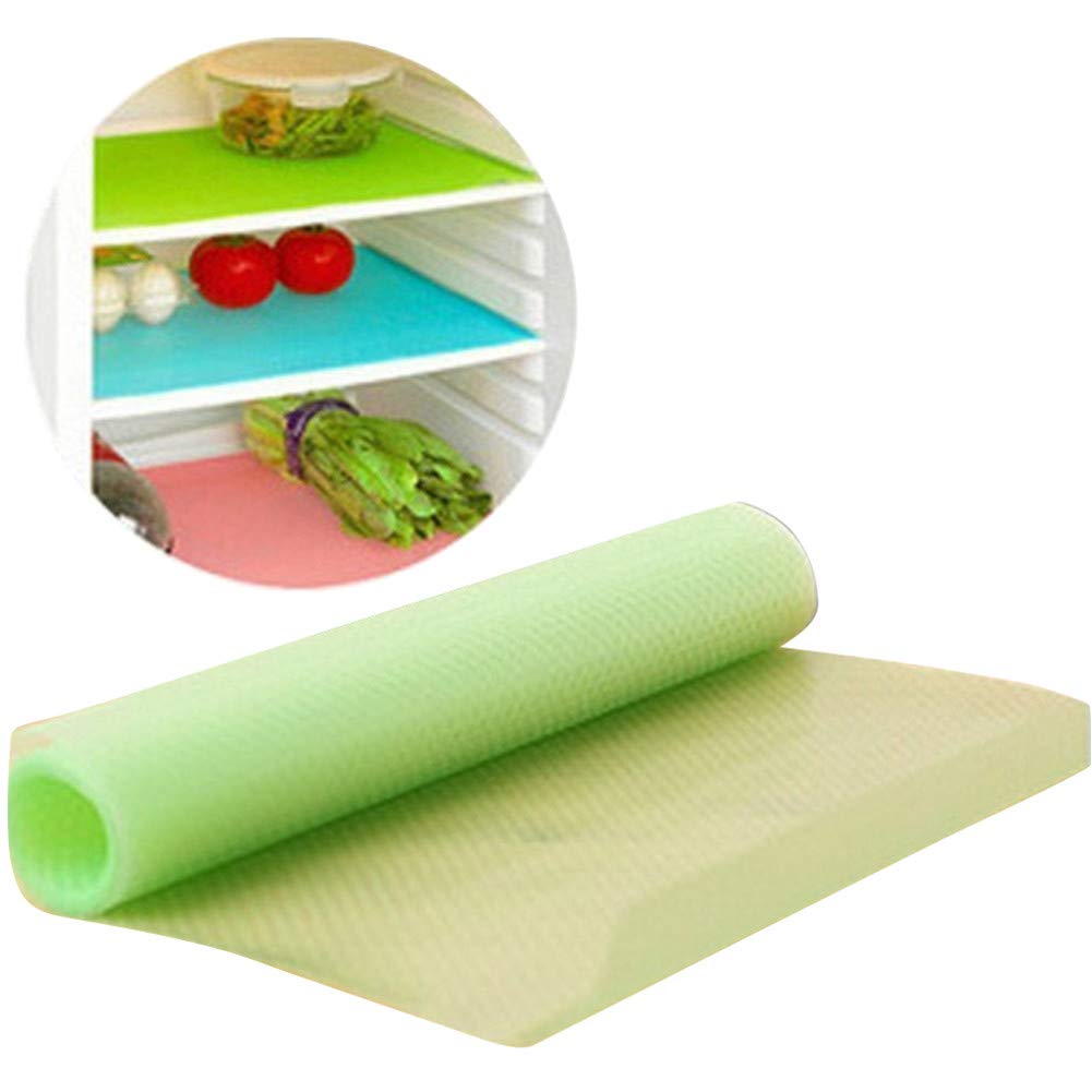 Seaped Refrigerator Mats - 4 Pack Washable EVA Shelf Liners, Cut-to-Size Fridge Pads (17.69