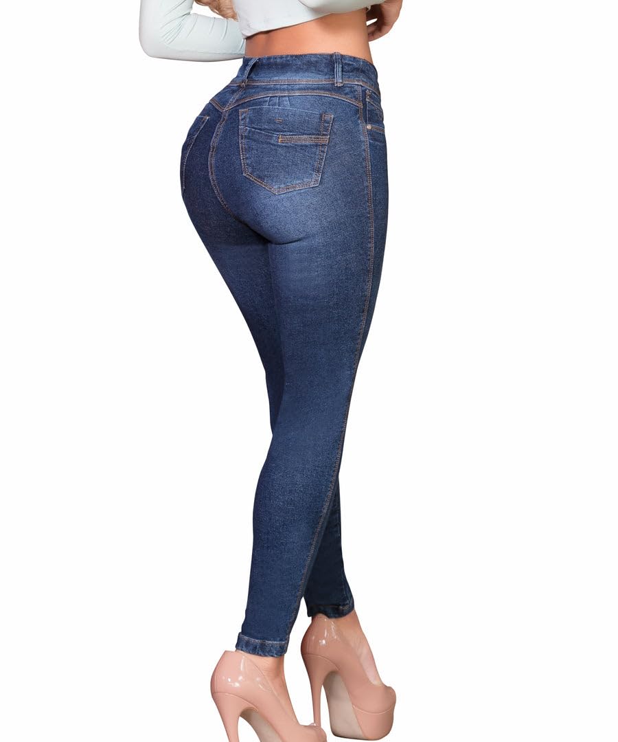 **Best Colombian Butt Lifting Jeans for Women - Boot Cut Denim Pants in Blue | Slimming & Shaping High-Waisted Jeans | Perfect for Casual Wear, Night Out & Body Confidence**