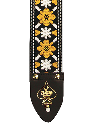 D'Andrea Ace Rooftop 2 Vintage Reissue Guitar Strap - Premium Leather Guitar Strap for Electric & Acoustic Guitars - Perfect for Live Performances & Studio Sessions