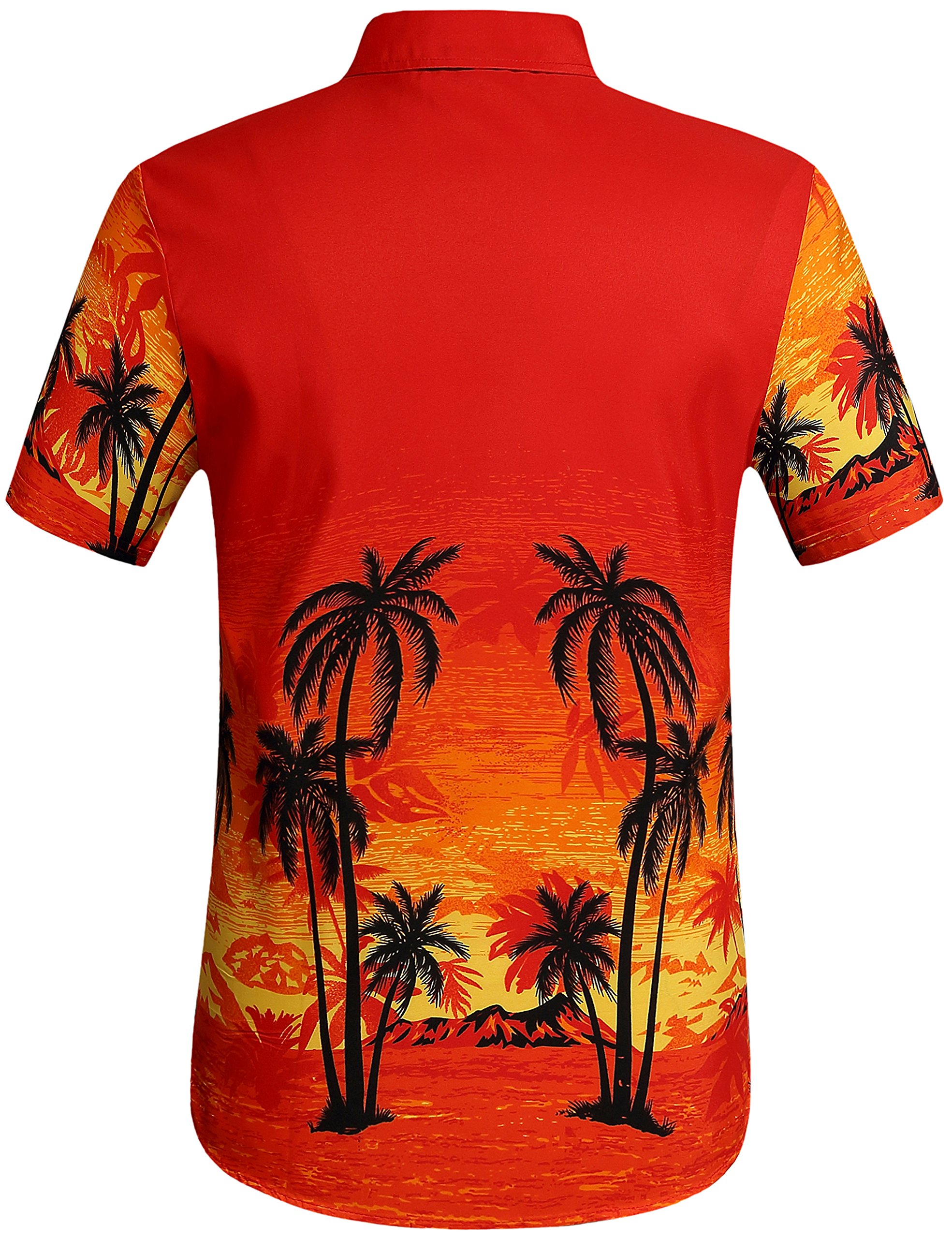 Men's Casual Short Sleeve Hawaiian Shirt - SSLR Button Down Summer Shirt for Beach, Vacation & Outdoor Activities
