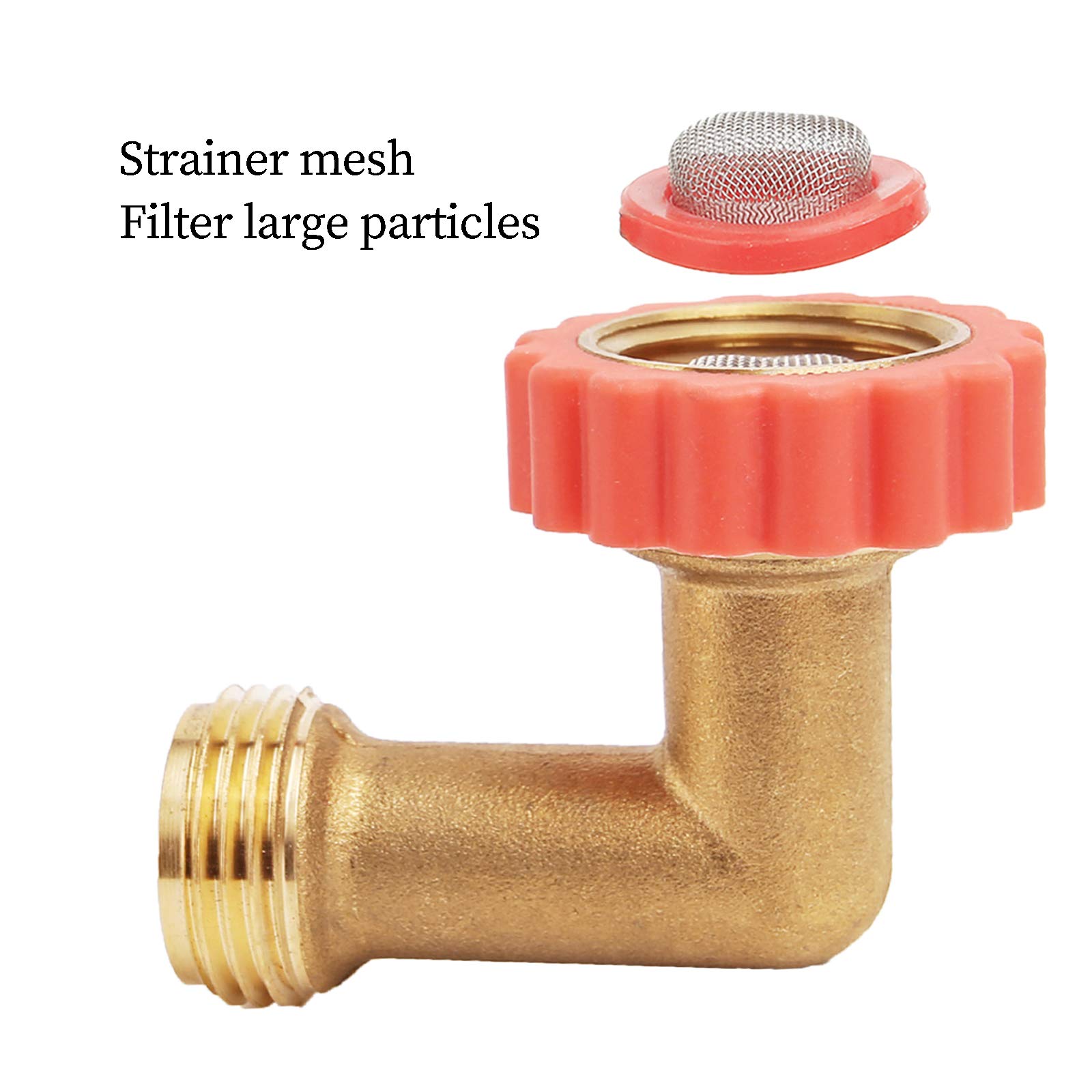 Watflow Lead-Free Brass 90° Hose Saver - 2 Pack, Garden Hose Adapter & Connector, 90 Degree Elbow Fitting for Water Conservation - Perfect for Tight Spaces in Gardening, Lawn Care, and Outdoor Watering Systems
