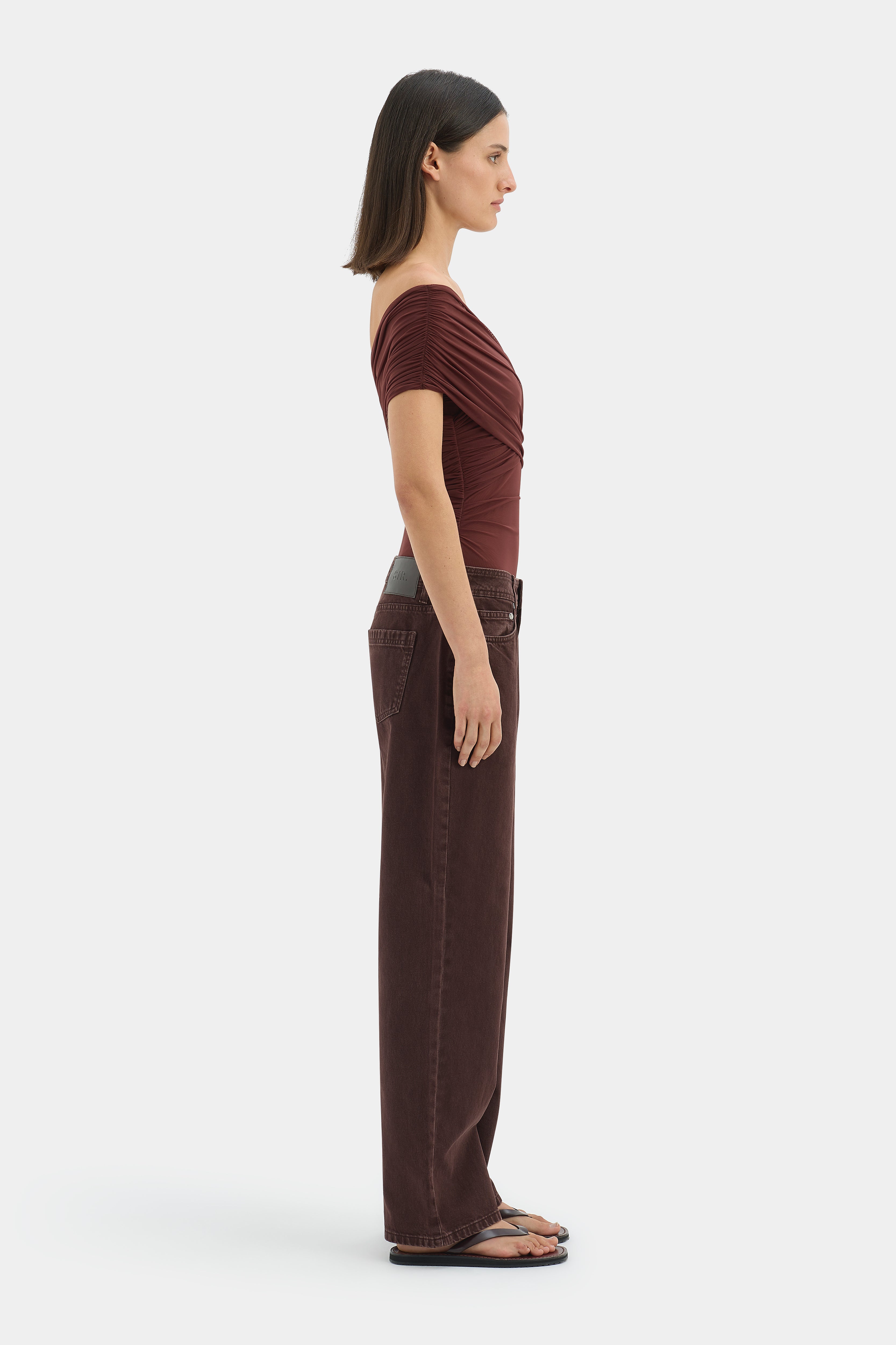 Jacques Gathered Bodysuit for Women - Comfortable Stretch Lingerie Top for Layering or Everyday Wear | Perfect Under Dresses, Blazers & Office Attire