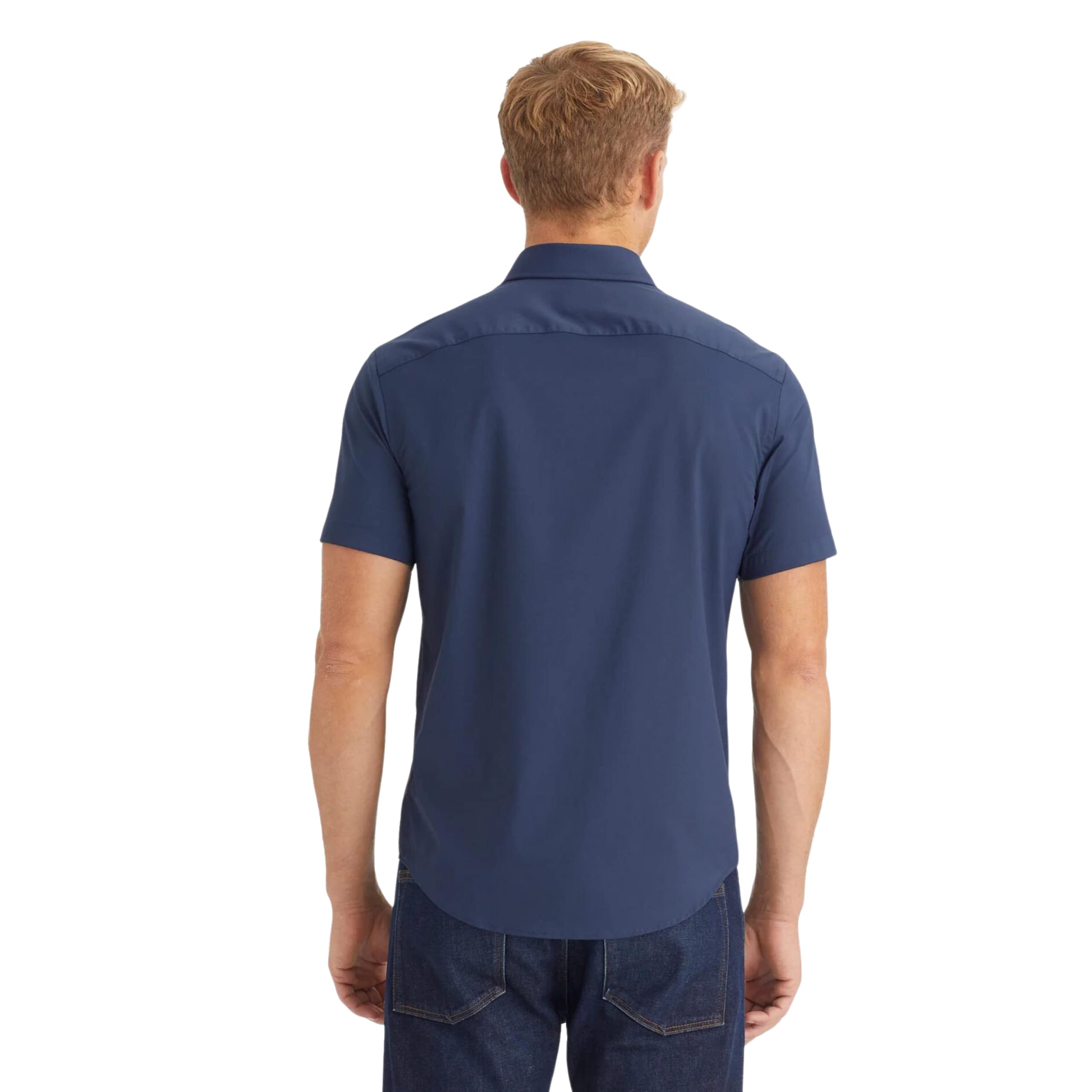 UNTUCKit Gironde Men's Short Sleeve Wrinkle-Free Casual Shirt | Comfortable Untucked Fit for Work, Travel & Everyday Wear