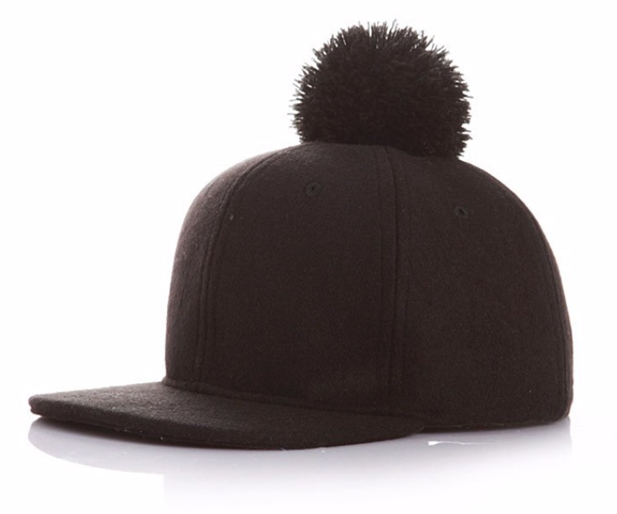 Toddler Kids Wool Pom Adjustable Baseball Cap - Soft & Warm Winter Hat for Boys & Girls - Perfect for Outdoor Play, School, and Cold Weather