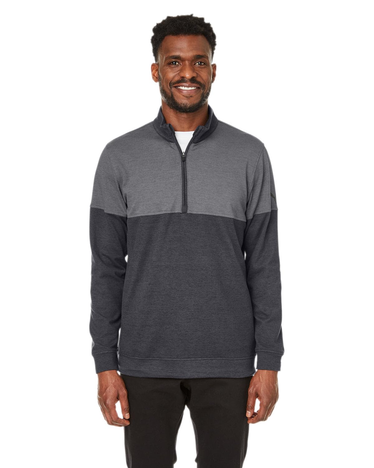 PUMA GOLF 2020 Men's Cloudspun 1/4 Zip Pullover - Black & Quiet Shade - 3XL - Lightweight Performance Golf Shirt for Men - Perfect for Golfing, Casual Wear & Outdoor Activities