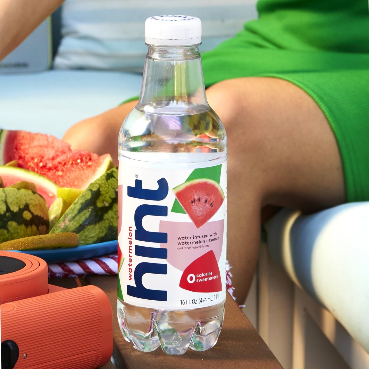 Hint Water Watermelon Flavored Water (Pack of 12), 16 Ounce Bottles - Zero Sugar, Zero Calories, No Artificial Sweeteners or Preservatives - Refreshing Hydration for Workouts, Yoga, Office & Outdoor Activities