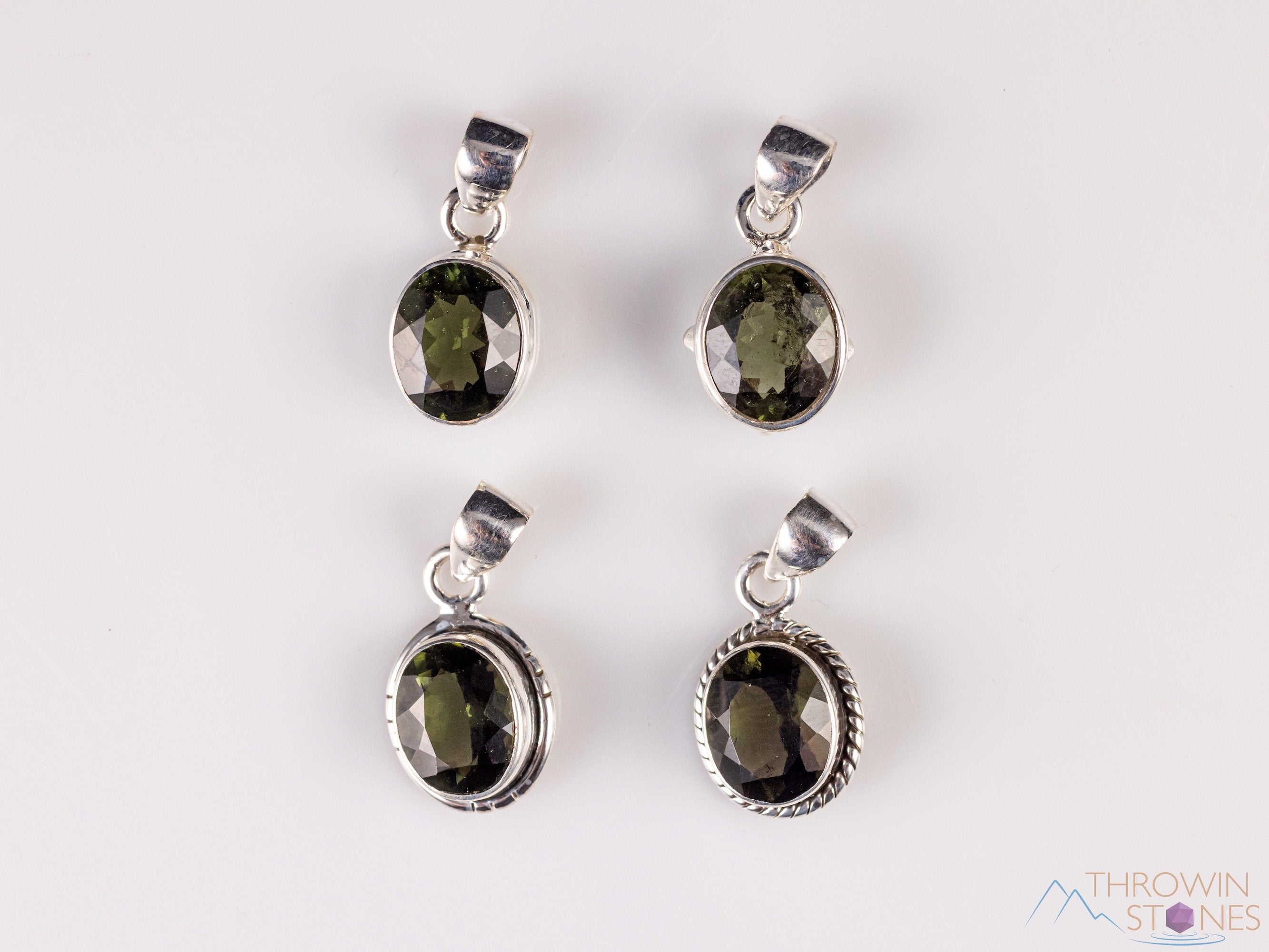 Authentic Moldavite Pendant in Sterling Silver - Faceted Oval Green Moldavite Jewelry with Certification (E2169) | Perfect for Spiritual Healing, Meditation & Unique Gift Giving