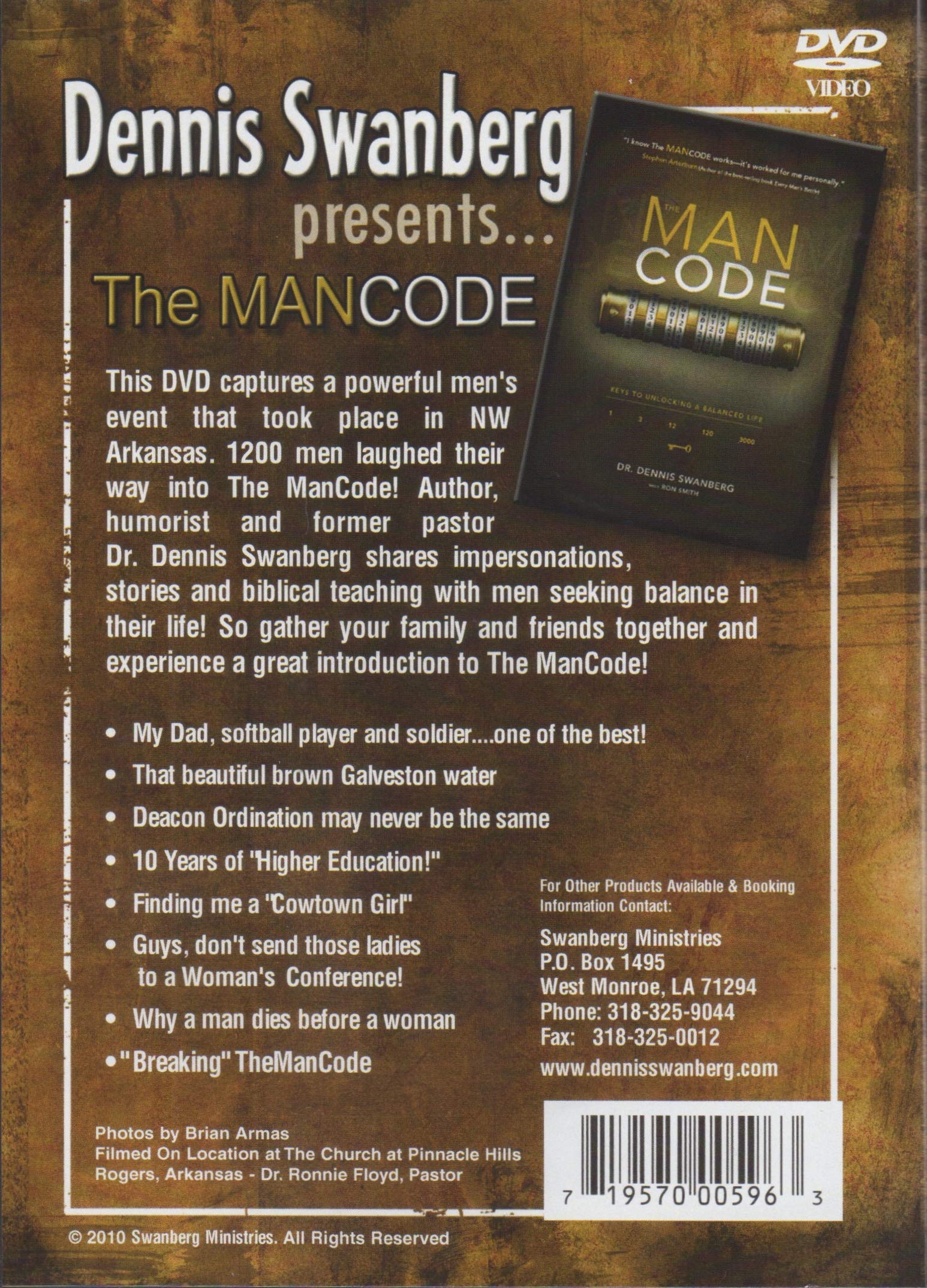 Dennis Swanberg Presents The Man Code - Christian Comedy DVD for Men | Perfect for Gifts, Men's Retreats & Bible Study Groups
