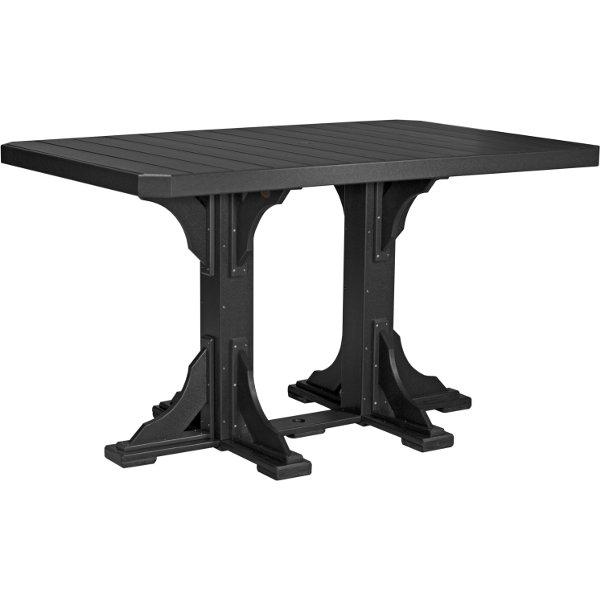 4ft x 6ft Rectangular Folding Table - Poly Plastic Outdoor Picnic Party Table - Portable Lightweight for Camping, BBQs, and Events