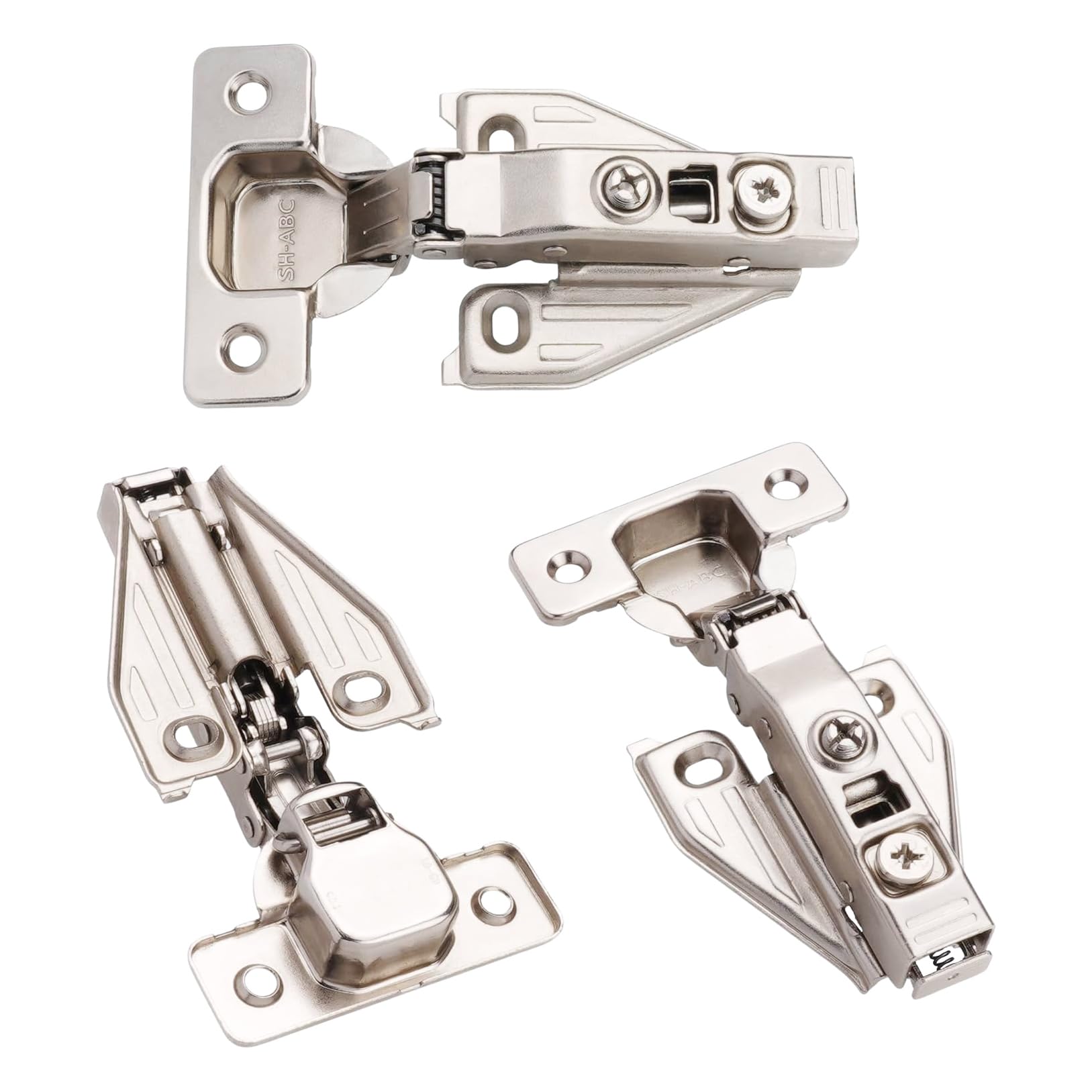 40-Piece Full Overlay Soft Close Cabinet Hinges for Kitchen Cabinets - 105° Concealed Door Hinges with 3-Way Adjustability & Clip-On Plate - Easy Installation for Smooth & Quiet Cabinet Doors - Perfect for Home Kitchen, Bathroom & Office Storage Upgrades