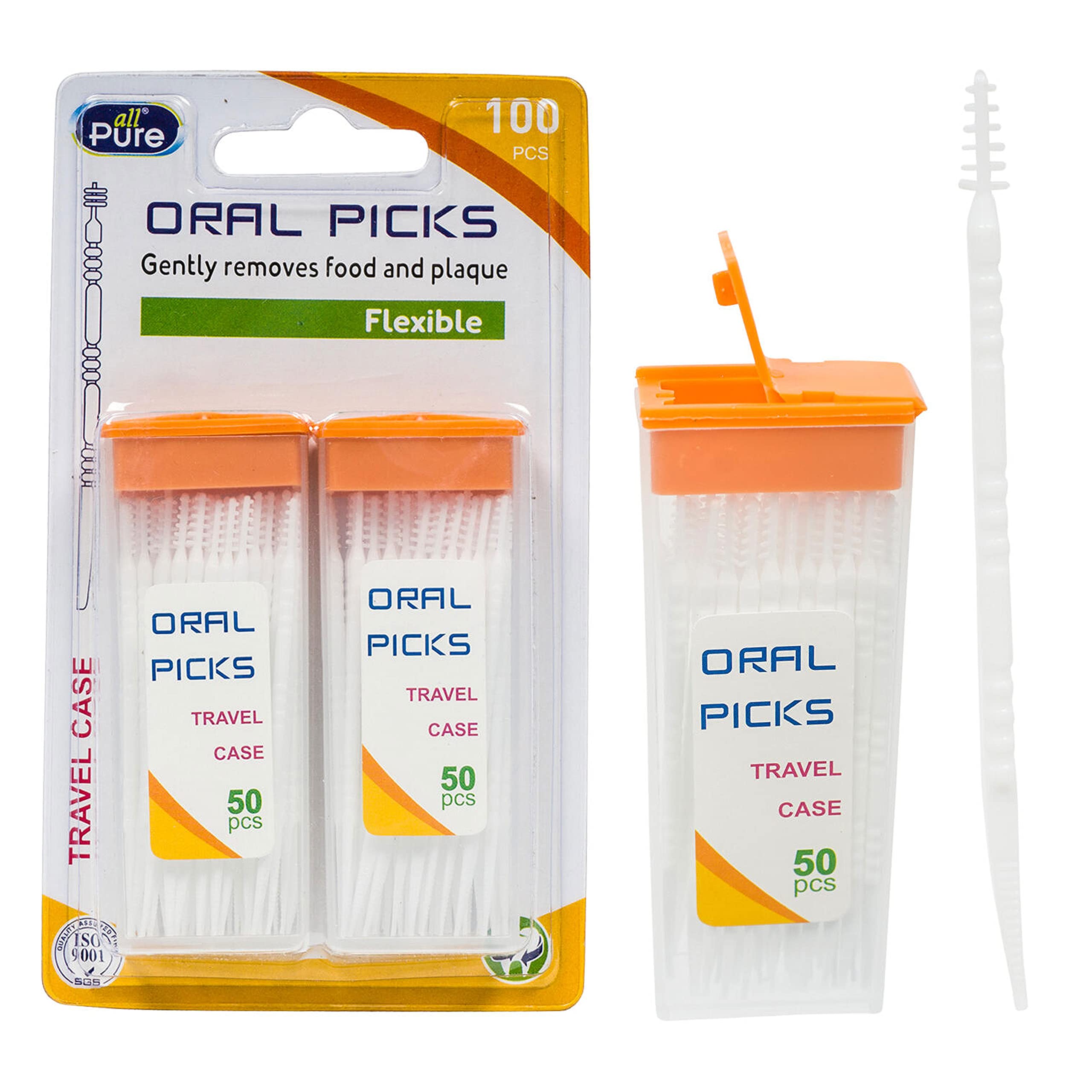 100 Interdental Brushes - Professional Dental Care Toothpicks for Teeth Cleaning, Gum Health & Plaque Removal | Perfect for Travel, Braces & Oral Hygiene Routine