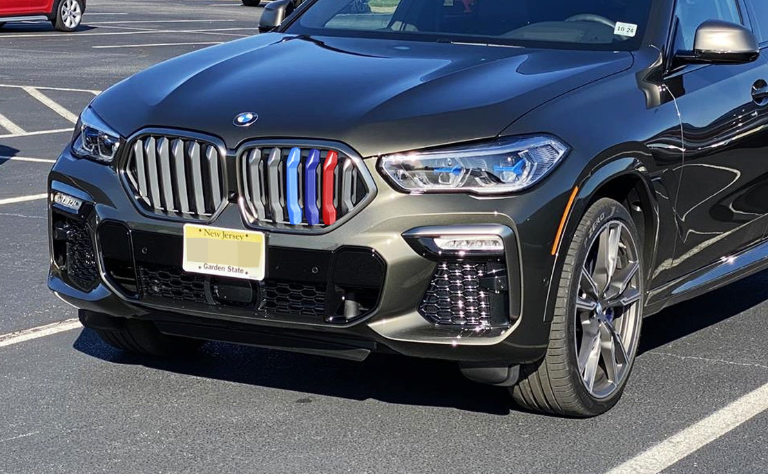 BMW G06 X6 M Style Colored Grille Insert Trims with 6 Beam Kidney Grills (2020-2024) - Upgrade Your X6 Front Grille for Sporty Look & Enhanced Styling - Perfect for Car Enthusiasts & BMW Customization
