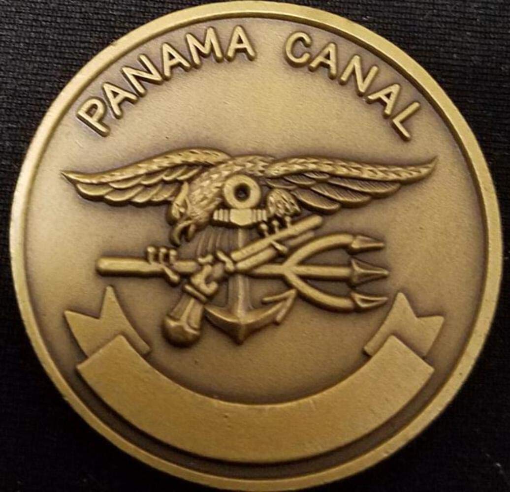 US Navy Special Warfare Unit 8 (USN NSWU-8) Navy SEAL Team Special Boat Unit Panama Canal Challenge Coin - Military Collectible, Veteran Gift, Commemorative Souvenir for Navy Enthusiasts