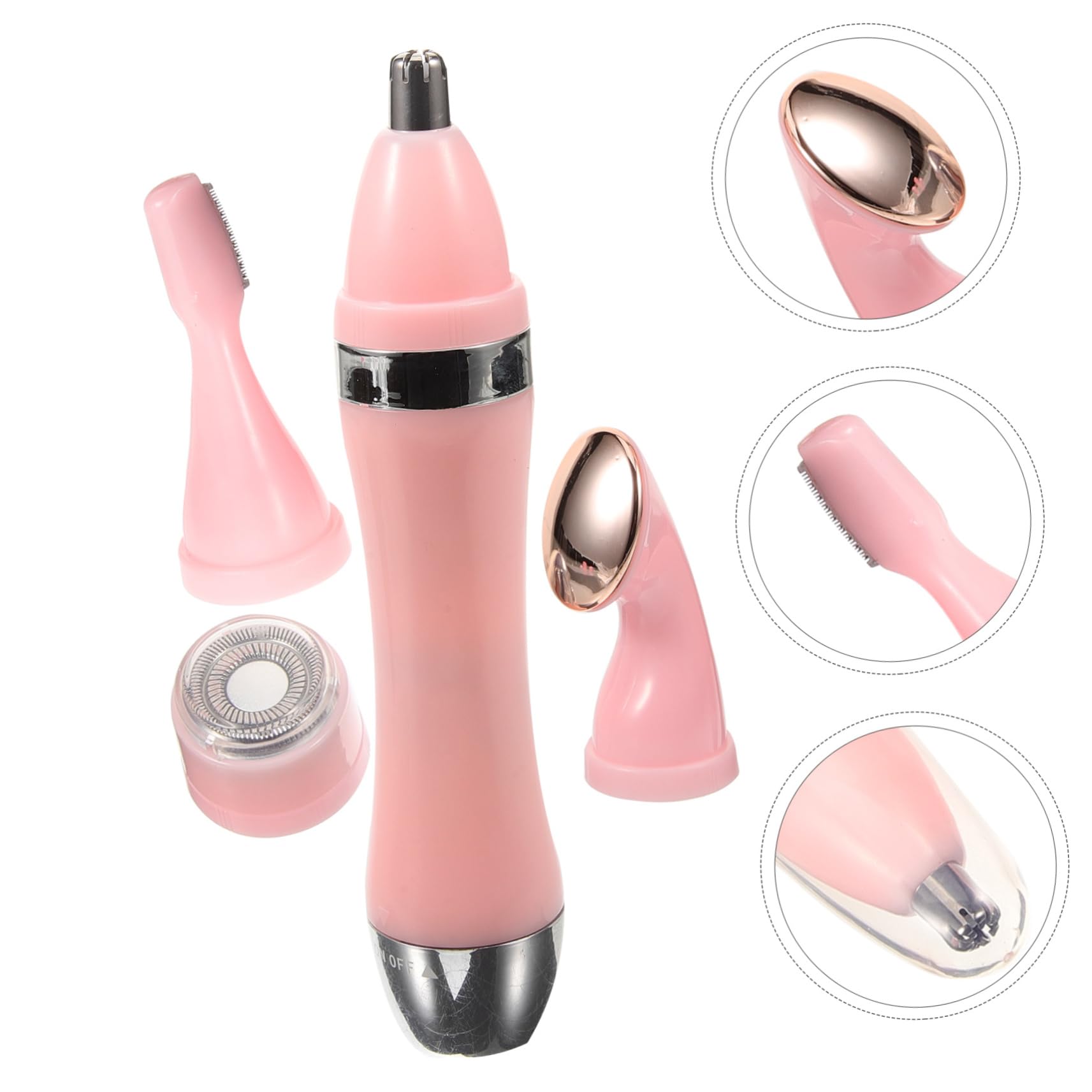 4-in-1 Electric Razor for Women - Waterproof Rechargeable Women's Shaver with Multiple Attachments, Pink - Perfect for Travel, Gym & Quick Hair Removal at Home
