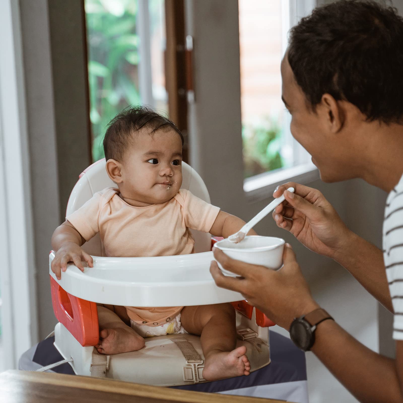 2 Pack Extra Large High Chair Covers - Gray Waterproof Dining Chair Protectors for Baby, Toddler & Infant - Replacement Booster Seat Covers for Home & Kitchen Use - Perfect for Mealtime, Feeding & Messy Play