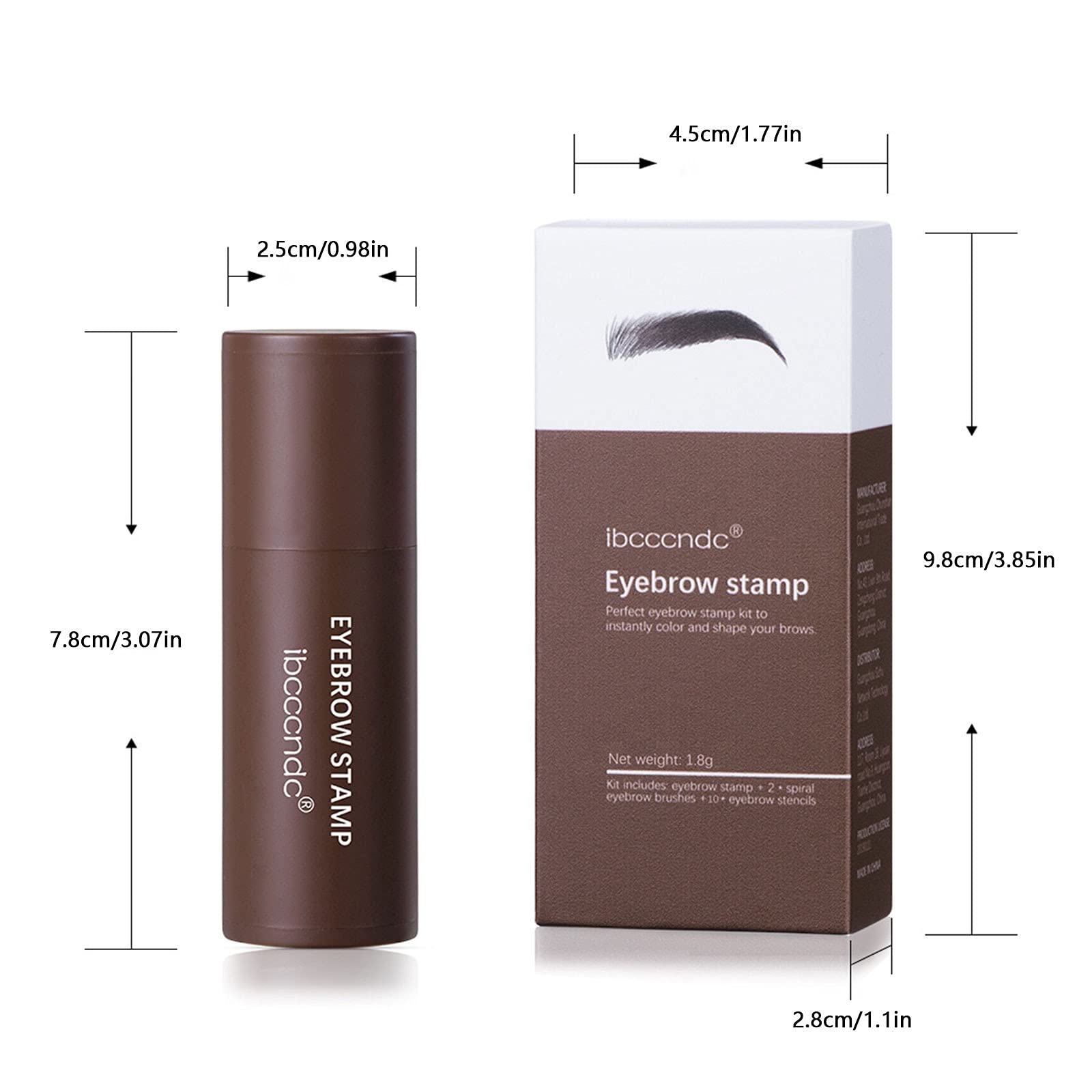 Waterproof Eyebrow Stamp & Powder Kit - Long Lasting Brow Stick with Applicator Tool for Perfect Eyebrow Makeup (B, One Size) - Ideal for Everyday Use, Special Occasions & Travel Beauty Essentials