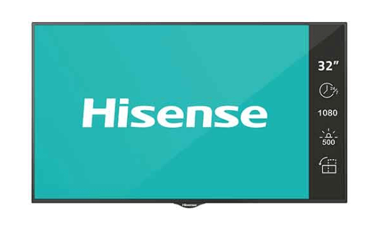 Hisense 32BM66AE 32 Inch Full HD Digital Signage Display - Commercial Business Advertising Screen for Retail Stores, Restaurants, and Office Lobbies