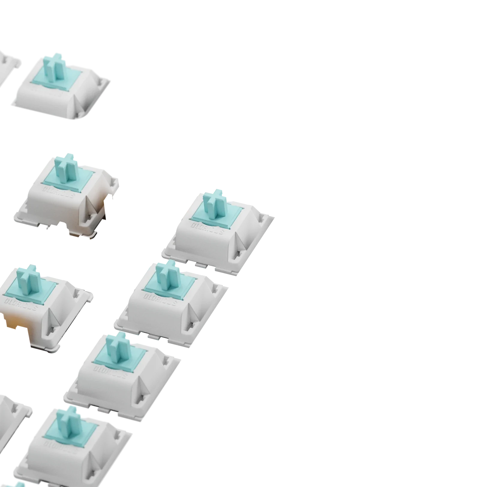 Glorious Lynx Tactile Switches - MX Style Mechanical Keyboard Switches (75-Pack, ISO Layout) - Perfect for Gaming, Typing & Custom Keyboard Builds
