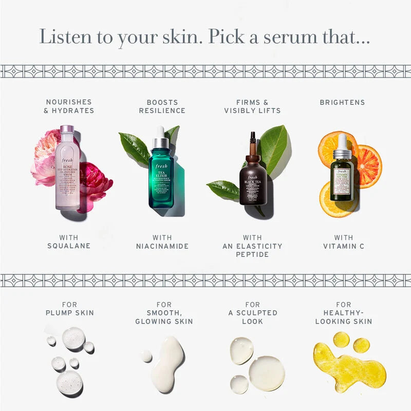 Fresh Rose Deep Hydration Oil Infused Facial Serum for Dry Skin - Hydrating & Nourishing Skincare for Day & Night Use
