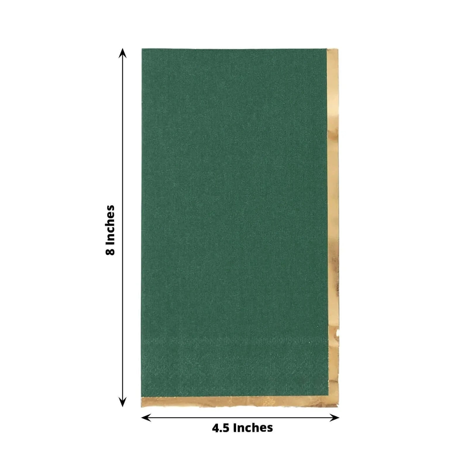50 Premium Soft 2-Ply Dinner Napkins with Elegant Gold Foil Edge - Perfect for Weddings, Parties & Fine Dining Table Settings