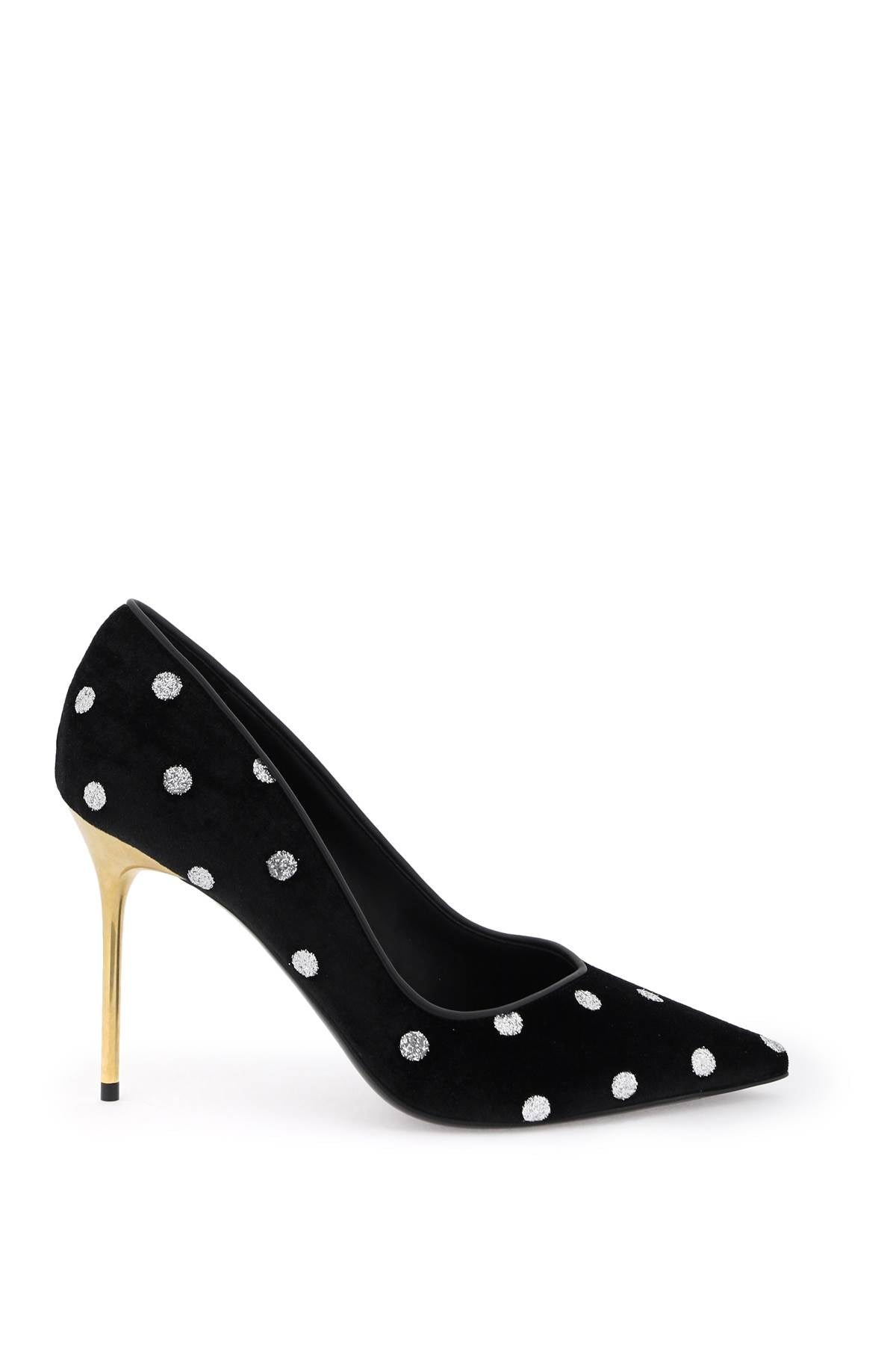 Balmain Polka Dot Velvet Pumps - Women's Luxury High Heels for Parties, Weddings & Evening Events