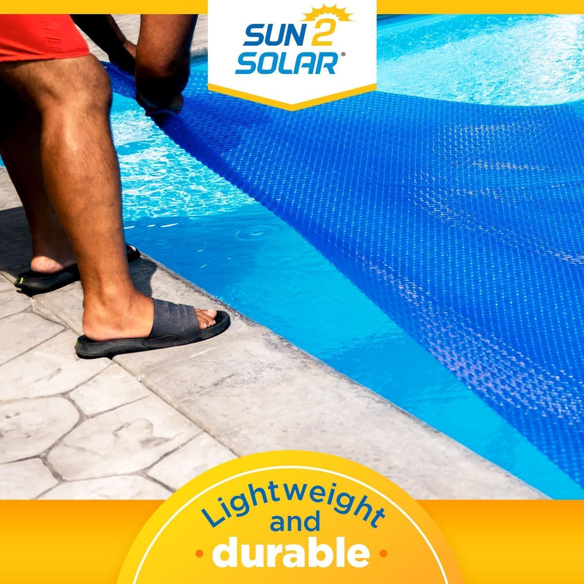 Sun2Solar Blue 30 ft Round Solar Pool Cover | 800 Series | Heat Retaining Blanket for Above Ground & Inground Pools | Bubble Solar Heating Blanket | Uses Sun's Energy to Warm Pool Water | Perfect for Summer Swimming & Extending Pool Season
