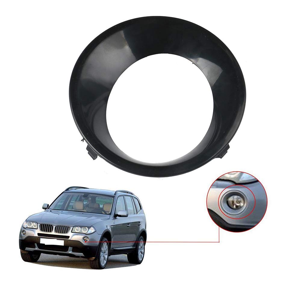 Black Fog Light Grill Trim Cover - Left Driver Side 51113423789 Compatible with BMW X3 E83 LCI (2007-2010) | Durable Replacement Part for Enhanced Style & Protection | Perfect for Off-Roading, Daily Commuting & Car Customization