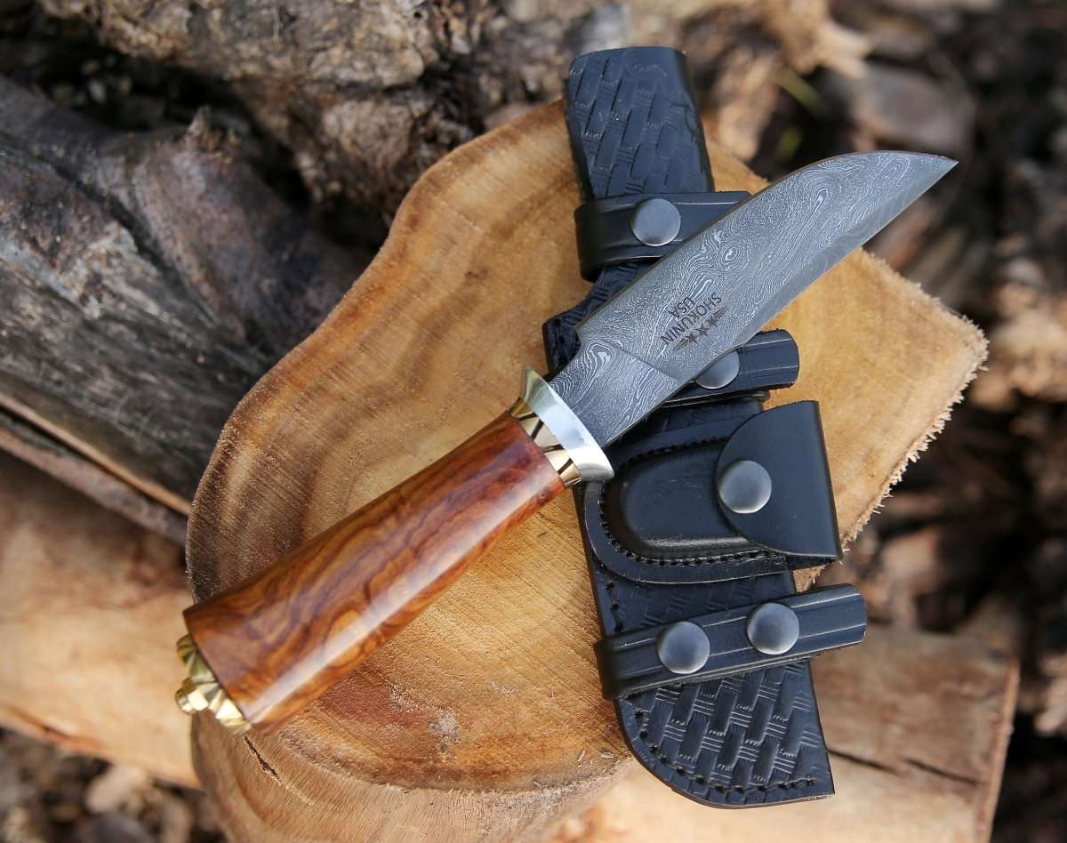 Premium Damascus Steel Hunting Knife - Holy Defender with Exotic Rosewood Handle - Perfect for Outdoor Adventures, Camping & Survival Gear