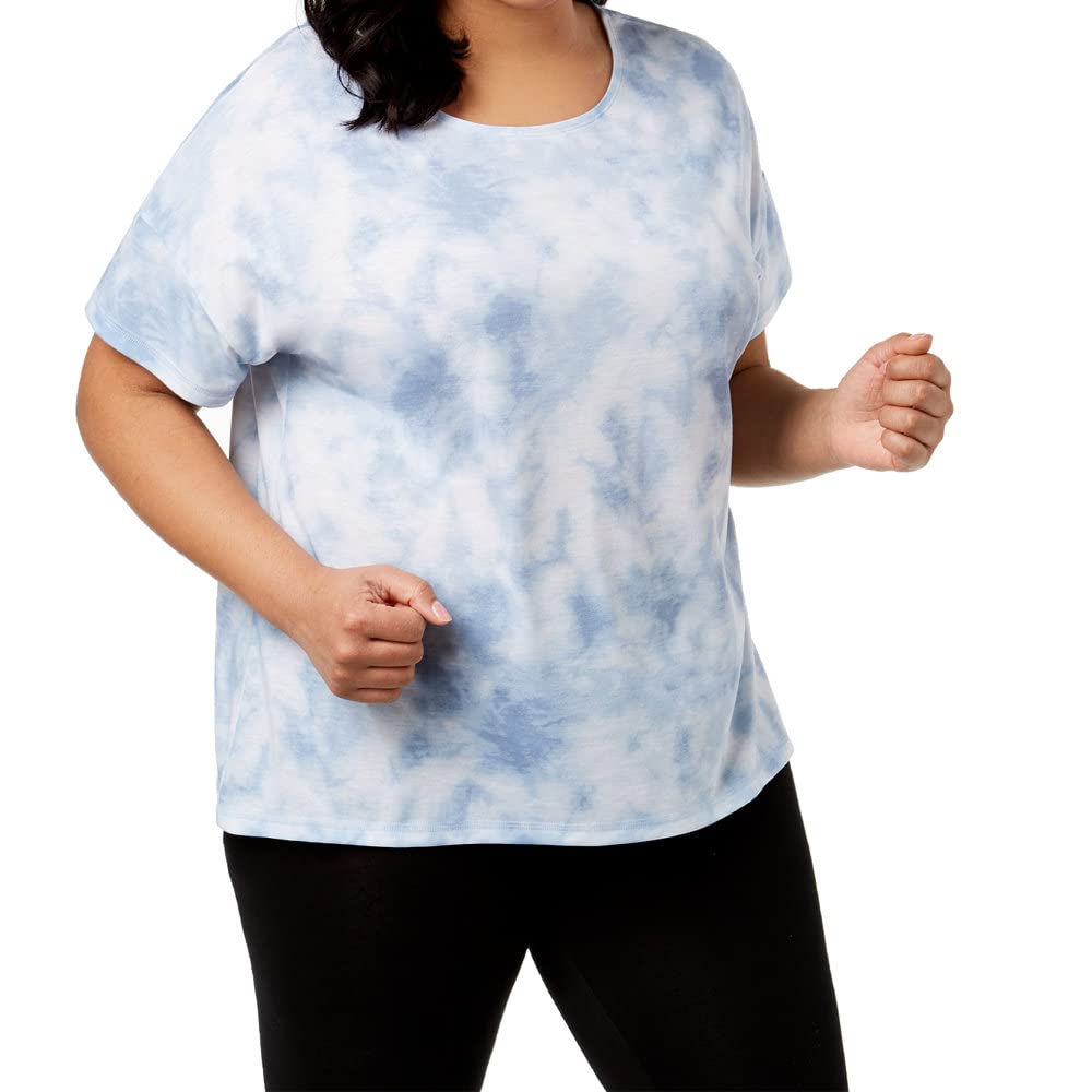Ideology Women's Plus Size Crisscross Back T-Shirt - Comfortable Stretchy Casual Top for Everyday Wear, Workout & Lounge