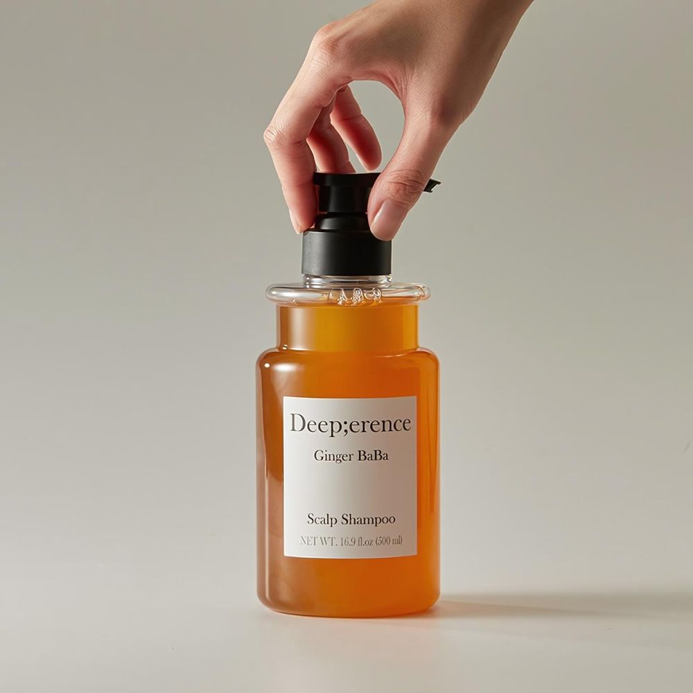 Deep;erence Ginger Baba Scalp Shampoo 500ml - Natural Hair Growth Treatment for Dry, Itchy Scalp - Perfect for Daily Use & Hair Care Routine