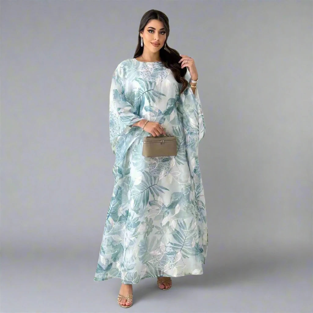 2 Piece Set Abaya Dress with Inner Sleeveless Dress - Modest Muslim Women's Prayer Dress for Daily Wear & Special Occasions