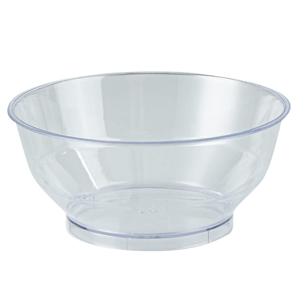 Restaurantware 4 oz Clear Plastic Deli Cups with Lids - 100 Pack Disposable Round Fruit & Appetizer Containers for Snacks, Desserts, Weddings, Birthday Parties & Catering Events | Perfect for Food Service, Takeout & Party Serving