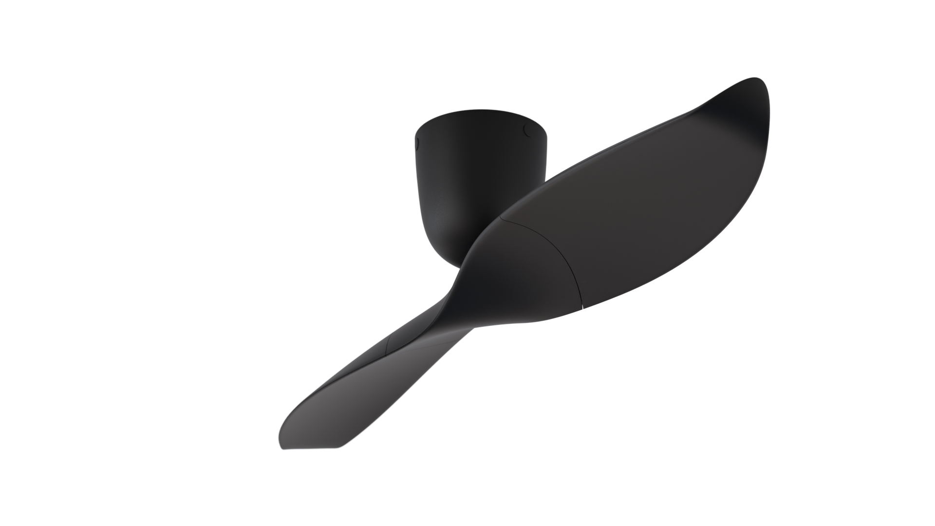 Aeratron Plus AE2+ Two Blade 50 Inch Black DC Ceiling Fan - Energy Efficient Cooling for Living Room, Bedroom & Outdoor Spaces