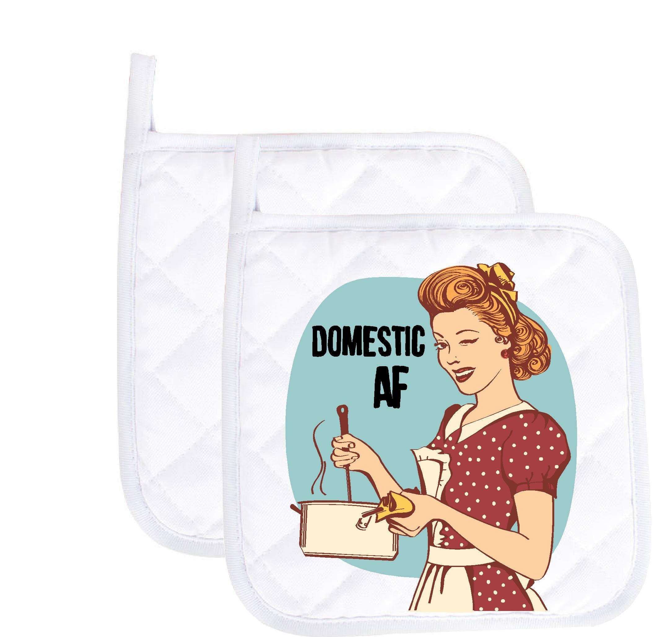 Funny Baking Pot Holder Set of 2 - Heat Resistant Oven Mitts with Humorous Sayings - Perfect Kitchen Hot Pads for Baking Lovers & Housewarming Gifts - Ideal for Cooking, Baking, and Kitchen Decor