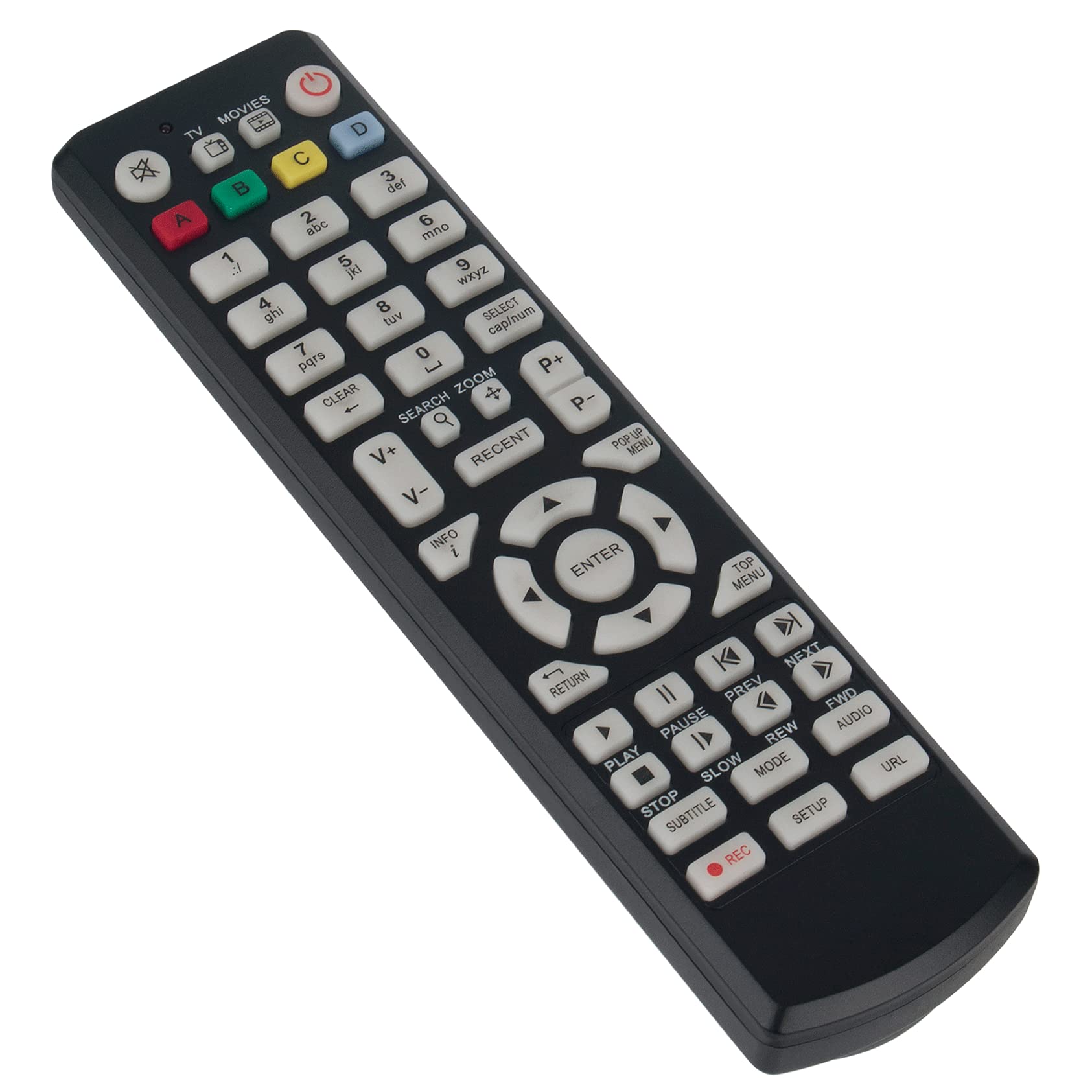 Universal Replacement Remote Control Compatible with Kartina TV Models - Micro HD, Relax, Like, Dune HD 53D Lite, TV-101, TV-102, TV-301, TV-303, Smart, Base, Duo, Max, Solo Lite Box - Perfect for Home Entertainment Systems & Streaming Devices