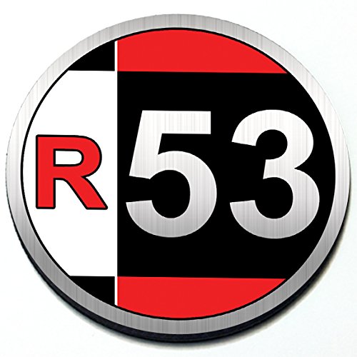 Artistic Reflection R53 Magnetic Grill Badge for 1st Gen Mini Cooper S Hatchback 2002-2006 - Custom Car Emblem for Mini Enthusiasts & Auto Accessories Upgrade